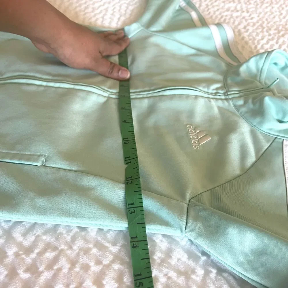 Adidas Girls Adicolor Classics Track Jacket Turquoise Pullover Size 5 - Picture 5 of 8